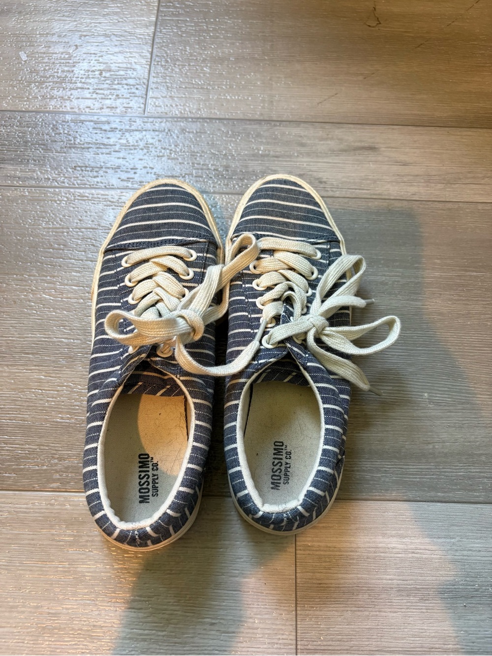 Target Striped Canvas Sneakers - Navy and Cream